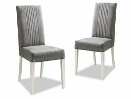 Set van 2 stoelen MIRAS hoogglans wit/grijs 