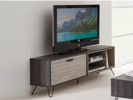 Tv-meubel ECLAT 1 klapdeur asgrijs/grijs eikenhout