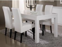 Eettafel ROMEO 160 cm hoogglans wit
