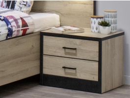 Nachtkastje NORI 2 lades franse eik 