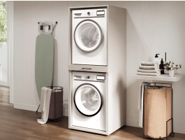 Wasmachinekast WASHING 2 machines boven elkaar MEDIUM kasjmier