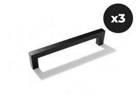 Set van 3 handgrepen WASHING zwart