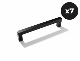 Set van 7 handgrepen WASHING zwart
