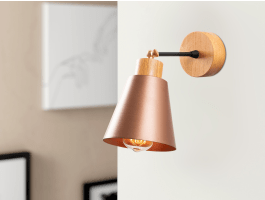 Wandlamp MANORIA 1 lamp koper