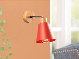 Wandlamp MANORIA 1 lamp rood