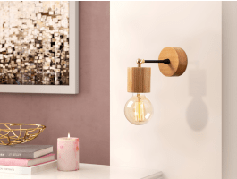 Wandlamp ANTHONY 1 lamp bruin