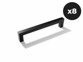 Set van 8 handgrepen WASHING zwart