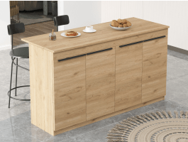 Keukeneiland ORTAMI 160 cm bruine eik