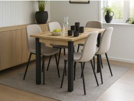Verlengbare eettafel OLIANNE 130>175 cm natuurlijke eik