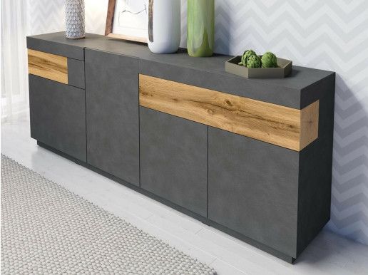 Dressoir SILAC 4 deuren 2 lades matera/wotan eik