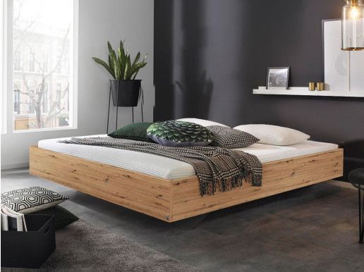 Bed IXANA 180x200 cm artisan eik met lattenbodem