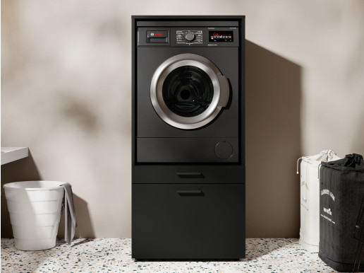 Kast WASHING 1 machine MEDIUM zwart