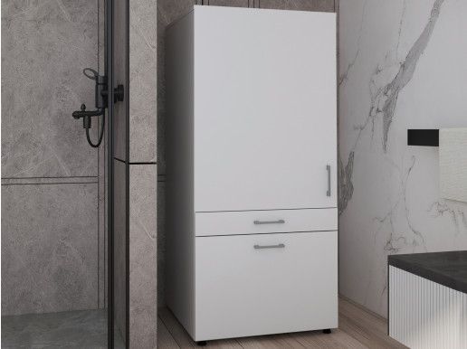 Kast voor wasruimte WASHING 1 deur 2 lades wit