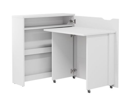 Uitklapbaar bureau CONCEPTION SLIM wit rechts 