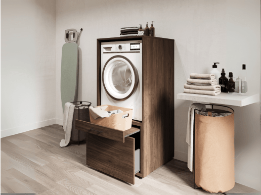 Kast WASHING 1 machine MEDIUM walnoot