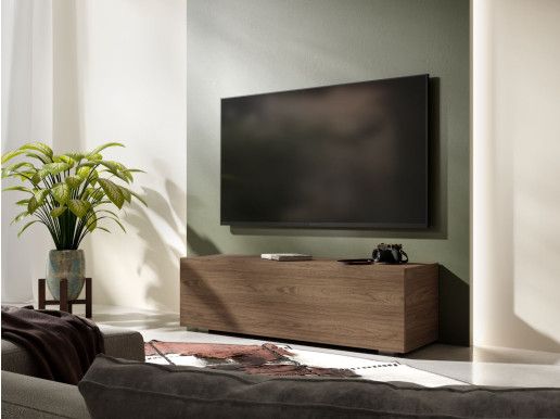 Tv-meubel KINGSTON 1 klapdeur 105 cm walnoot