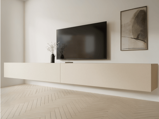 Tv-meubel KINGSTON 2 klapdeuren 280 cm kasjmier