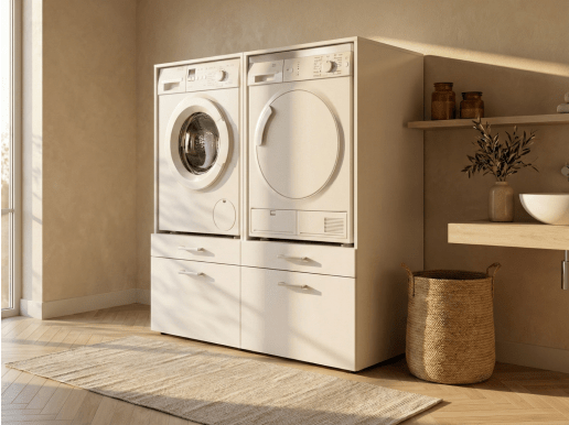 Kast WASHING 2 machines naast elkaar MEDIUM wit