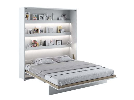 Opklapbed CONCEPTION PRO 180x200 cm mat wit (verticaal) met matras 