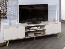Tv-meubel GUTENBERG 2 deuren wit/sonoma eik