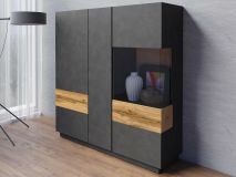 Hoge commode SILAC 3 portes matera/wotan eik