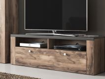 TV-meubel LARZAC 1 klapdeur walnoot satijn/touchwood