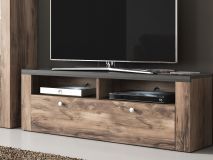 TV-meubel LARZAC 1 klapdeur walnoot satijn/touchwood