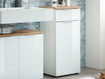 Onderkast PESTO 1 deur 1 lade wit/navarra eik