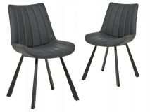 Stoel OTTIZ vintage antraciet/zwart 