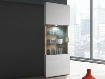 Kolomkast TORERO 1 deur sanremo/hoogglans wit