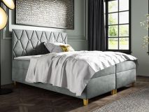 Boxspring INIESTA 140x200 cm grijs 