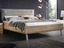 Bed LITORAL 140x200 cm sonoma eik/lichtgrijs 