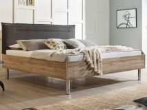 Bed LITOFIN 140x190 cm sonoma eik/antraciet 