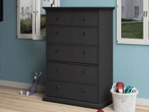 Commode PARISA 6 lades donkergrijs