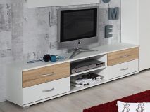 TV-meubel NOOBA 4 lades 2 vakken wit/sonoma