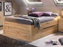 Bed SCARLETT 140x200 cm artisan eik met zes lades zonder hoofdeinde