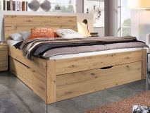 Bed SCARLETT 180x200 cm artisan eik met drie lades met hoofdeinde zonder led