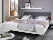 Bed HAZZA 140x200 cm hoogglans wit/alpine wit 