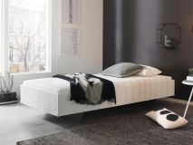 Bed IXANA 90x200 cm hoogglans wit zonder hoofdeinde 