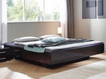 Bed IXANA 180x200 cm hoogglans grijs zonder hoofdeinde