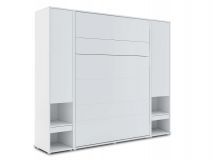 Opklapbed CONCEPTION PRO 140x200 cm mat wit (verticaal) met kasten