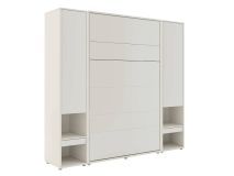 Opklapbed CONCEPTION PRO 120x200 cm kasjmier (verticaal) met kasten zonder matras