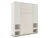 Opklapbed CONCEPTION PRO 90x200 cm kasjmier (verticaal) met kasten