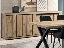 Dressoir STEFALIS 2 schuifdeuren canyon eik 