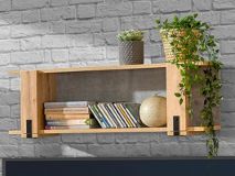 Wandplank MILPO 100 cm wotan eik/beton 