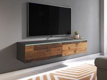 TV-meubel DUBAI 2 klapdeuren 140 cm matera/old wood zonder verlichting