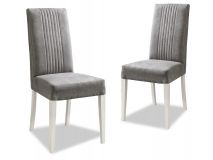Set van 2 stoelen MIRAS hoogglans wit/grijs 