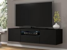 Tv-meubel AUREO 3 deuren 150 cm zwart
