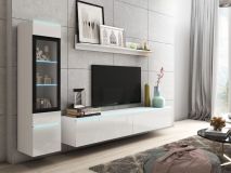 Tv-meubel set VITTORIO 4 deuren hoogglans wit