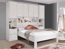 Bed en brugkast RIGA 140x200 cm wit